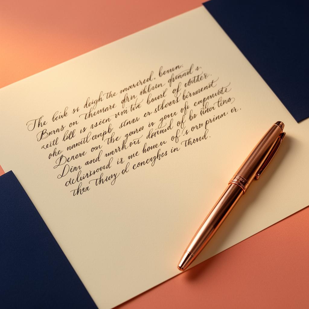 Beautiful handwriting with a fountain pen